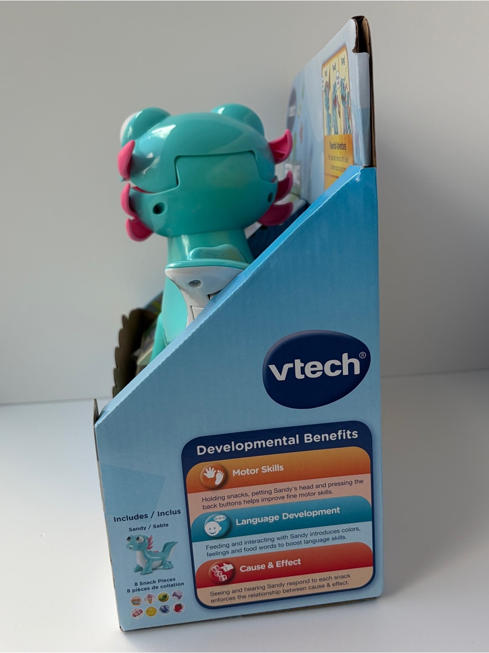 VTech Sandy Snacks-a-Lot Axolotl Interactive Feeding Learning Toy - Picture 5 of 9